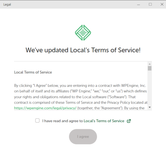 Local Terms of Service