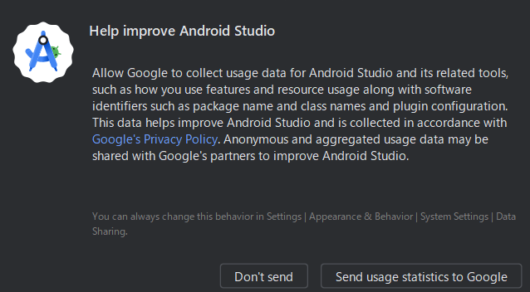 Android Studio - Help improve Android Studio