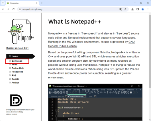 Notepad++ ‐ 公式サイト