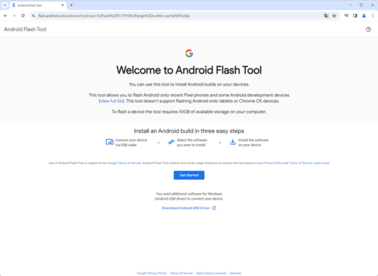 Welcome to Android Flash Tool のページ