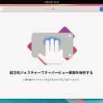 AlmaLinux - ツアー - 縦方向ジェスチャーでオーバービュー画面を操作する