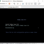 Rocky Linux の仮想マシン - ISOイメージから起動 - ブートローダー - Install Rocky Linux 9.4 を選択