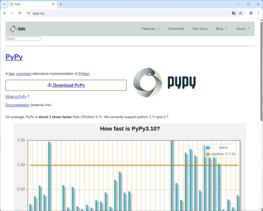 2-3. PyPy のインストール | アプリを作りたい