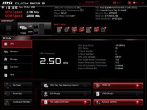 仮り組み後、BIOS 確認 - CPU