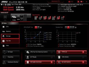 仮り組み後、BIOS 確認 - Fan Info 2