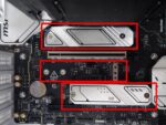 M.2 SSD のスロット。3つある