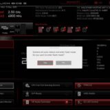 Yes をクリックして M-Flash を起動。起動には再起動は発生する
