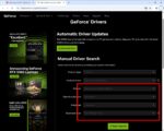 NVIDIA のページに移るので、Manual Driver Search で選択して、Start Search