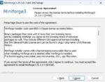 Miniforge のインストーラ - Lisence Agreement