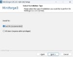 Miniforge のインストーラ - Select Installation Type