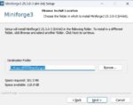 Miniforge のインストーラ - Choose Install Location