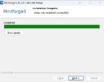 Miniforge のインストーラ - Instllation Complete