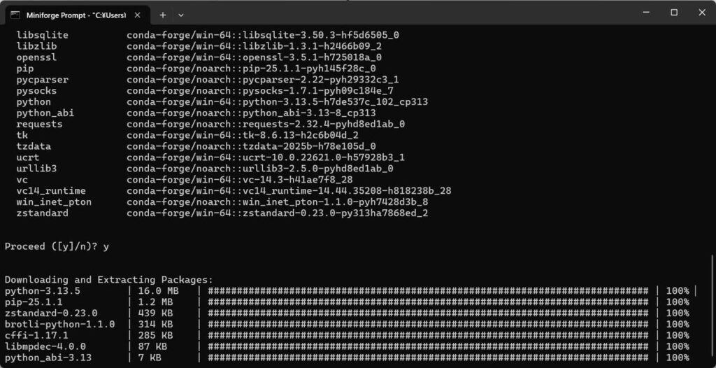 3-3. Conda による仮想環境 (Miniforge で行う) | アプつ