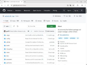 uv の github