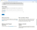 Windows Insider Preview の ISO ファイルダウンロードページ - [Select edition]