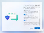 Windows 11セットアップ - デバイスのプライバシーの設定の選択 ‐ 確認して同意