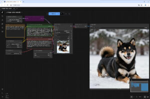 プロンプトを工夫して柴犬の画像を生成
