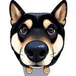 生成した柴犬鼻ドアップ画像